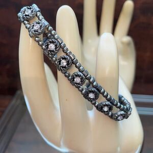 Pretty & feminine American Eagle Outfitters silver & rhinestone bracelet